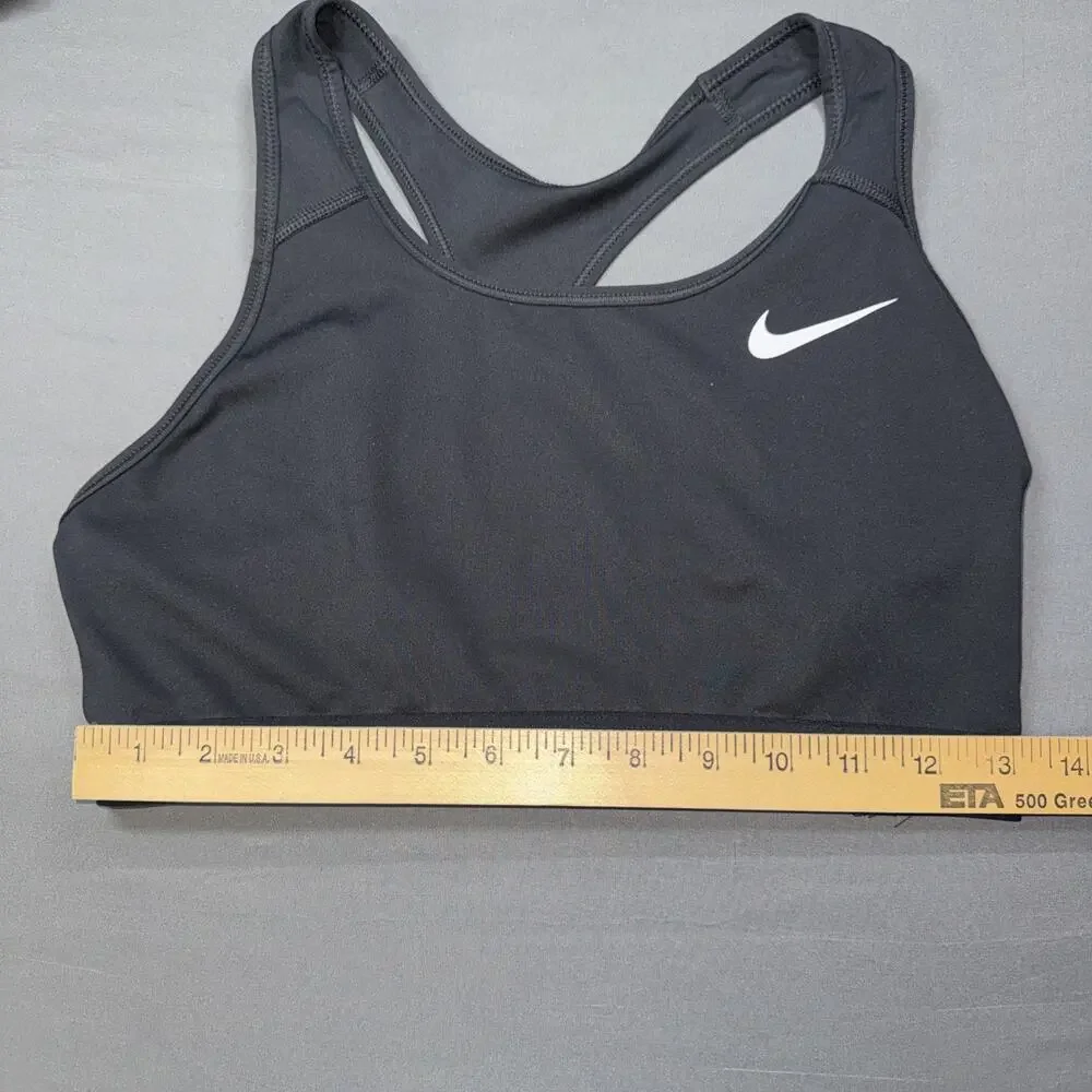 Nike Sports Bra Small Black Athletic Center Swoosh Gym Yoga Dri Fit Size Large